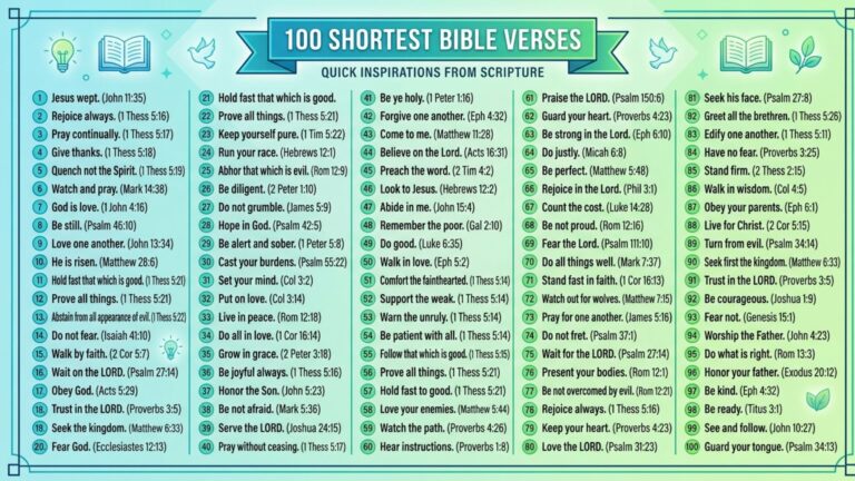 100 Shortest Bible Verses