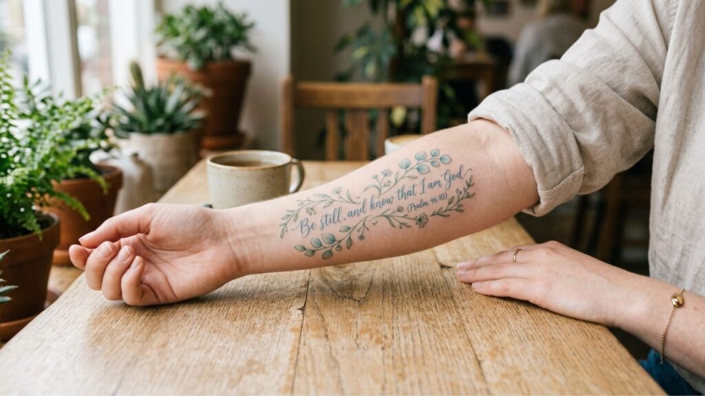 Forearm Bible Verse Tattoos