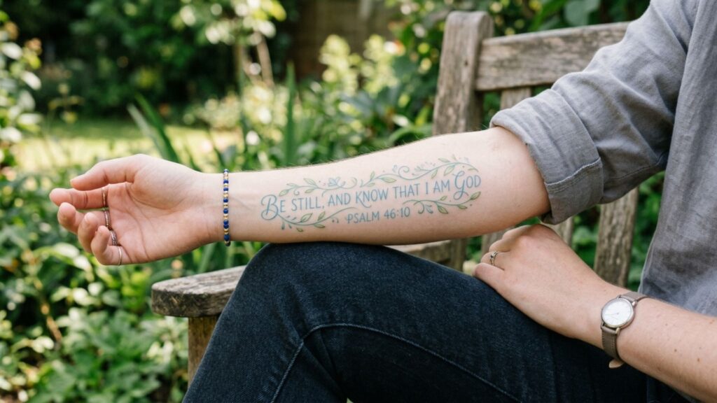 Forearm Bible Verse Tattoos