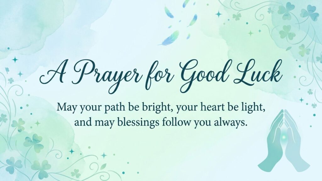 Prayer for Good Luck