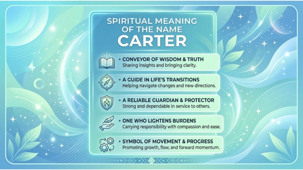 Spiritual Meaning of the Name Carter