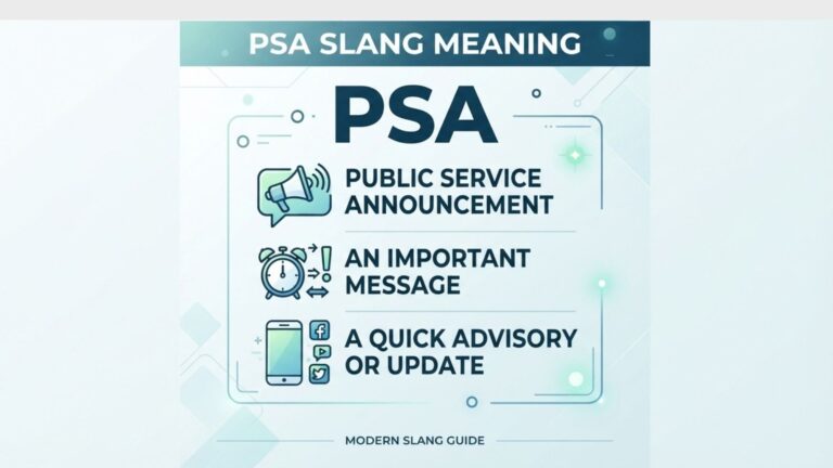 PSA Slang Meaning
