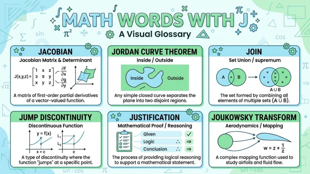 Math Words With J