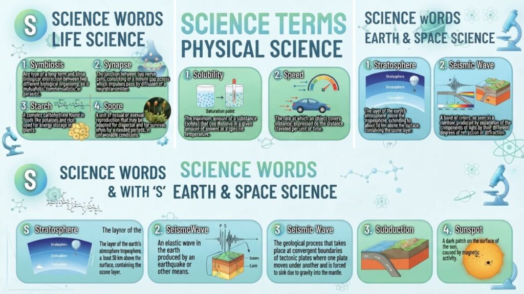 S Science Words