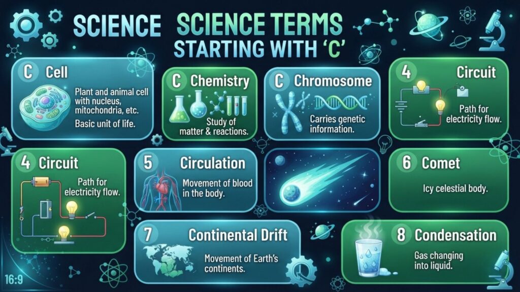 Science Terms That Start With C