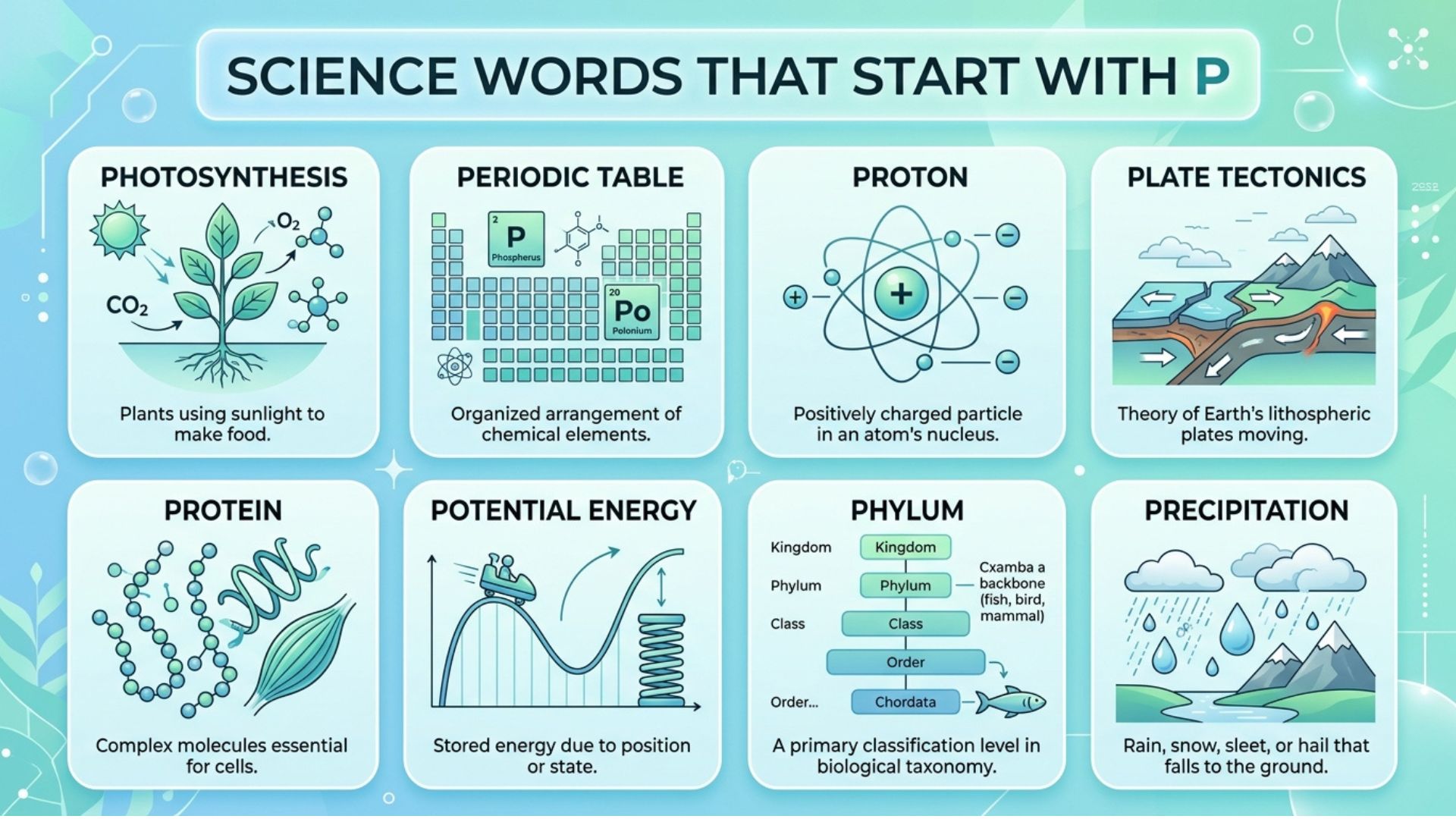 Science Words That Start With P